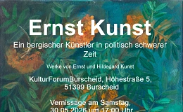 Ausstellungseröfnnung "Ernst Kunst" Ein Bild von Ernst Kunst mit Text zur Aussellungeröffnung (Infos im Text)