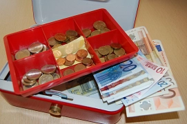 Kasse mit Münzgeld und Geldscheinen&nbsp;&copy;&nbsp;Stadt Burscheid